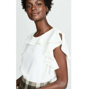Amanda Uprichard Colette Ruffle Blouse sz12
